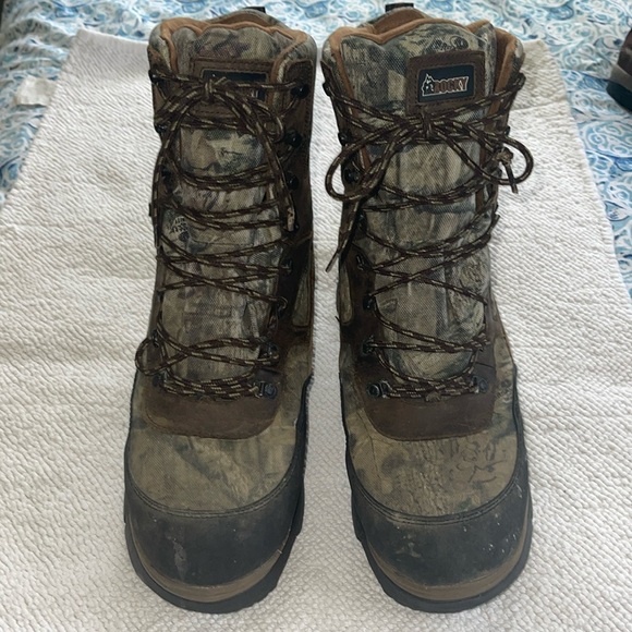 Rocky Thinsulate 1000 grams Waterproof Boots Camo High Top Ankle Size 12